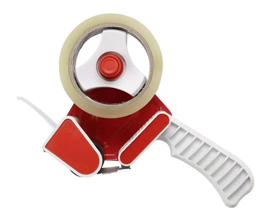 Dispenser pentru Banda Adeziva 48mm/60 Metri, Plastic, Alb/Rosu