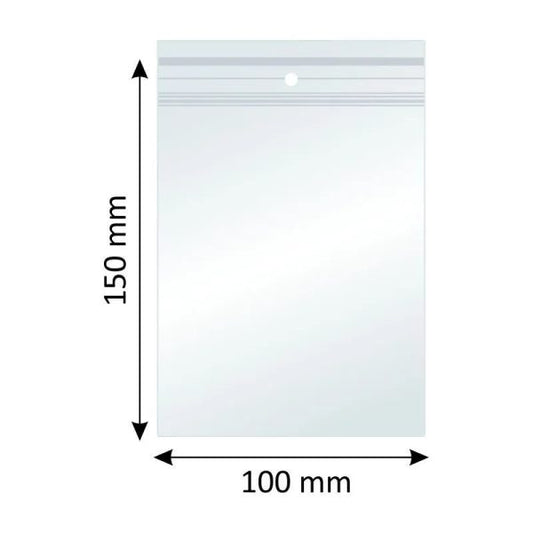 Plicuri Ziplock, Polietilena, 100x150mm, 40µm, 100 buc/set