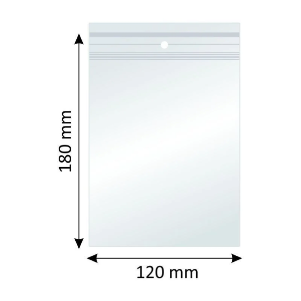 Plicuri Ziplock, Polietilena, 120x180mm, 40µm, 100 buc/set