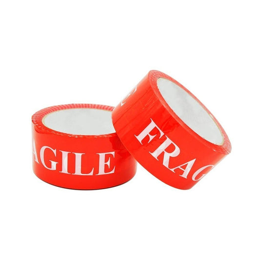 Banda Adeziva FRAGIL, 48mm/60 Metri, Rosu/Alb